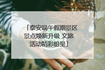 泰安端午假期景区景点焕新升级 文旅活动精彩纷呈