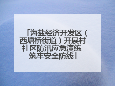 海盐经济开发区（西塘桥街道）开展村社区防汛应急演练 筑牢安全防线