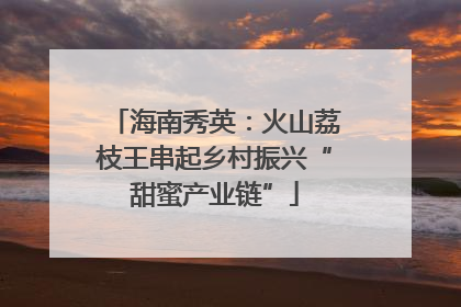 海南秀英：火山荔枝王串起乡村振兴“甜蜜产业链”