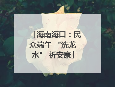 海南海口：民众端午 “洗龙水” 祈安康