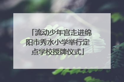 流动少年宫走进绵阳市秀水小学举行定点学校授牌仪式