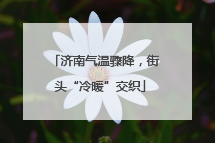 济南气温骤降，街头“冷暖”交织