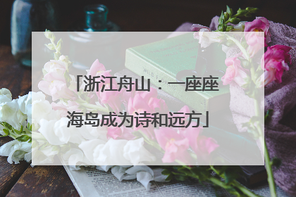 浙江舟山：一座座海岛成为诗和远方