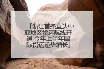 浙江首条直达中亚地区货运航线开通 今年上半年国际货运逆势增长