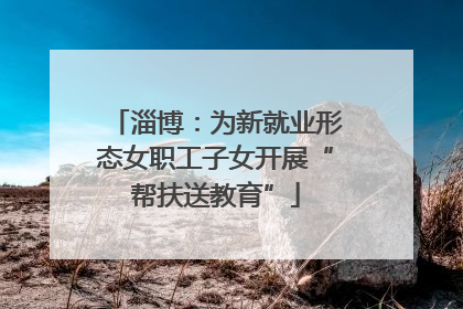 淄博：为新就业形态女职工子女开展“帮扶送教育”