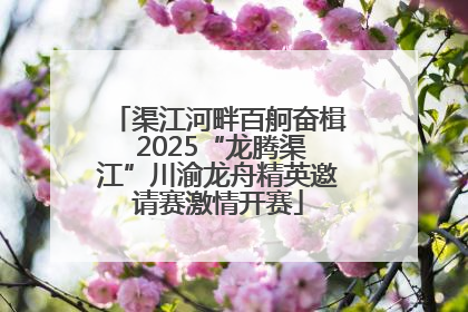 渠江河畔百舸奋楫 2025“龙腾渠江”川渝龙舟精英邀请赛激情开赛