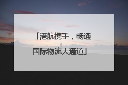 港航携手，畅通国际物流大通道