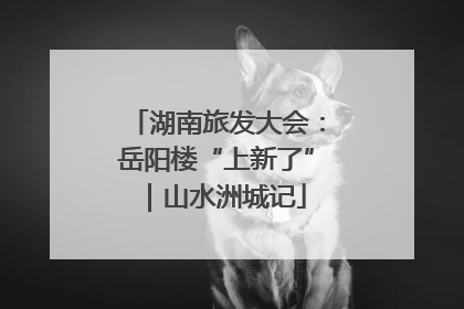 湖南旅发大会：岳阳楼“上新了”｜山水洲城记