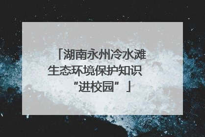 湖南永州冷水滩生态环境保护知识“进校园”