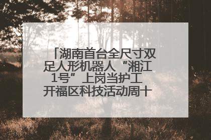 湖南首台全尺寸双足人形机器人“湘江1号”上岗当护工 开福区科技活动周十大科创项目签约