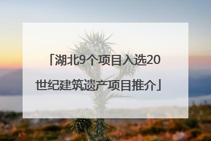 湖北9个项目入选20世纪建筑遗产项目推介