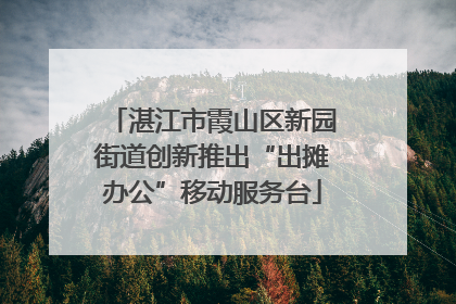湛江市霞山区新园街道创新推出“出摊办公”移动服务台