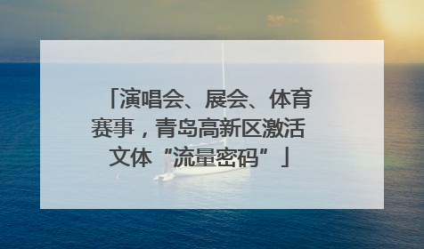 演唱会、展会、体育赛事，青岛高新区激活文体“流量密码”