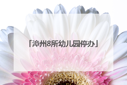 漳州8所幼儿园停办