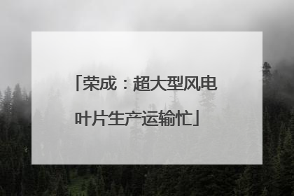 荣成：超大型风电叶片生产运输忙