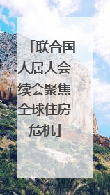 联合国人居大会续会聚焦全球住房危机