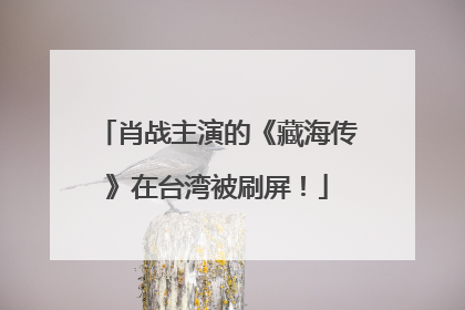 肖战主演的《藏海传》在台湾被刷屏！