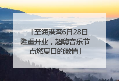 至海港湾6月28日隆重开业，超嗨音乐节点燃夏日的激情
