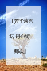 芳华映杏坛 丹心铸师魂