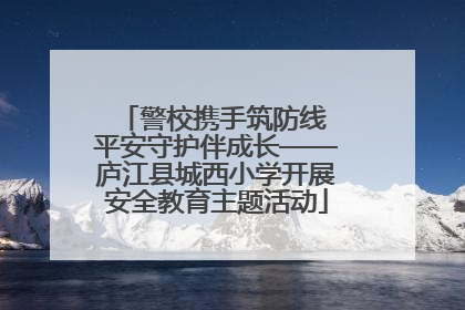 警校携手筑防线 平安守护伴成长——庐江县城西小学开展安全教育主题活动