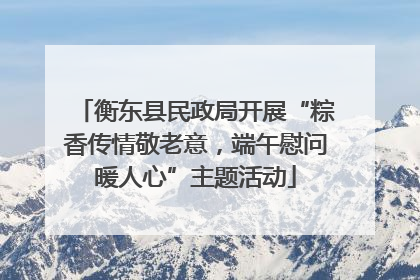 衡东县民政局开展“粽香传情敬老意，端午慰问暖人心”主题活动