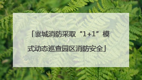 襄城消防采取“1+1”模式动态巡查园区消防安全