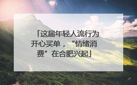 这届年轻人流行为开心买单，“情绪消费”在合肥兴起