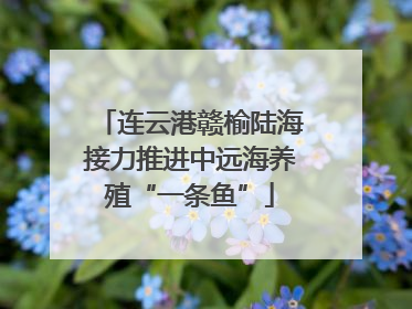 连云港赣榆陆海接力推进中远海养殖“一条鱼”