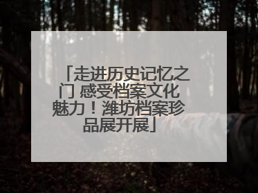 走进历史记忆之门 感受档案文化魅力！潍坊档案珍品展开展