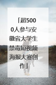 超5000人参与安徽省大学生禁毒短视频海报大赛创作