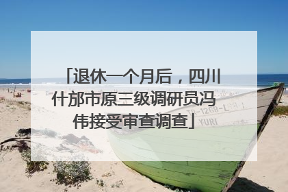 退休一个月后，四川什邡市原三级调研员冯伟接受审查调查