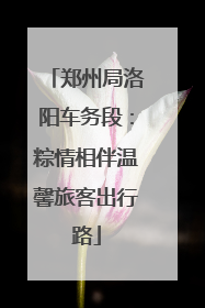 郑州局洛阳车务段：粽情相伴温馨旅客出行路