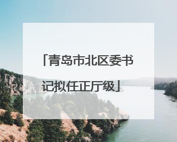 青岛市北区委书记拟任正厅级