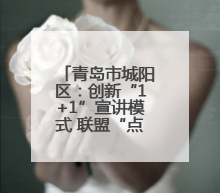 青岛市城阳区：创新“1+1”宣讲模式 联盟“点单”精准服务群众需求