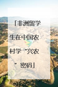 非洲留学生在中国农村学“兴农”密码