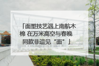 面塑技艺遇上南航木棉 在万米高空与春晚同款非遗见“面”