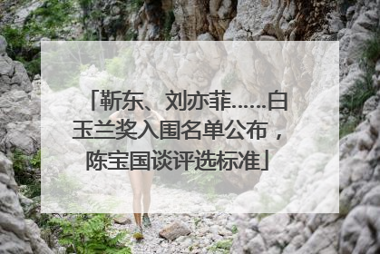 靳东、刘亦菲……白玉兰奖入围名单公布，陈宝国谈评选标准