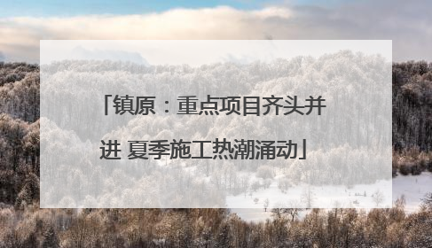 镇原：重点项目齐头并进 夏季施工热潮涌动