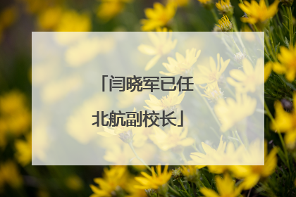 闫晓军已任北航副校长