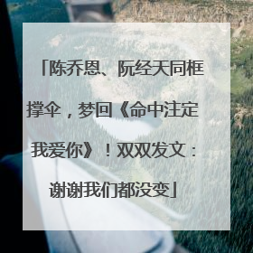 陈乔恩、阮经天同框撑伞，梦回《命中注定我爱你》！双双发文：谢谢我们都没变
