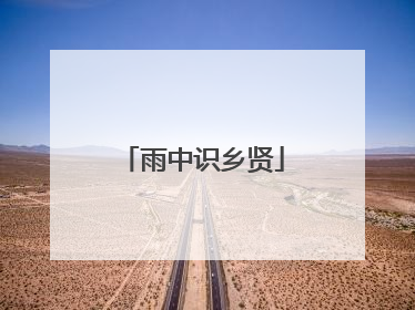 雨中识乡贤