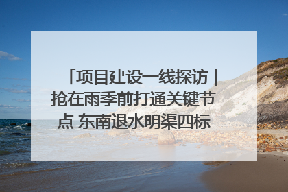项目建设一线探访｜抢在雨季前打通关键节点 东南退水明渠四标段项目顺利完工