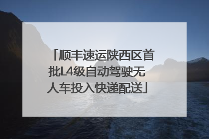 顺丰速运陕西区首批L4级自动驾驶无人车投入快递配送
