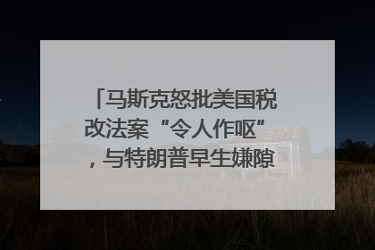 马斯克怒批美国税改法案“令人作呕”，与特朗普早生嫌隙？｜国际识局
