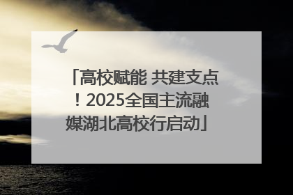 高校赋能 共建支点！2025全国主流融媒湖北高校行启动