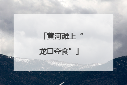 黄河滩上“龙口夺食”