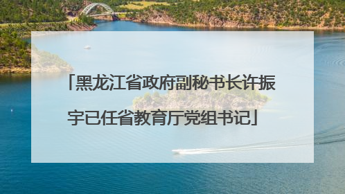 黑龙江省政府副秘书长许振宇已任省教育厅党组书记