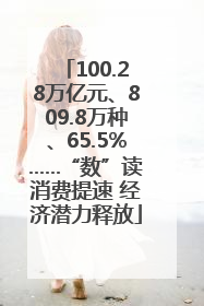 100.28万亿元、809.8万种、65.5%……“数”读消费提速 经济潜力释放