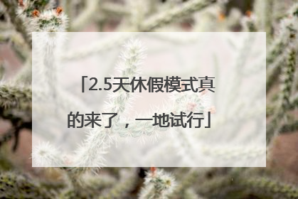 2.5天休假模式真的来了，一地试行