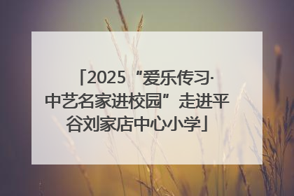 2025“爱乐传习·中艺名家进校园”走进平谷刘家店中心小学